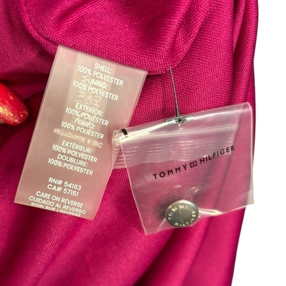 NWT Tommy Hilfiger Shift Chiffon Long Sleeve Mock Neck Dress Size 4 - Picture 10 of 11